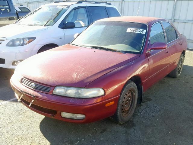 1YVGE22C3S5386853 - 1995 MAZDA 626 DX MAROON photo 2