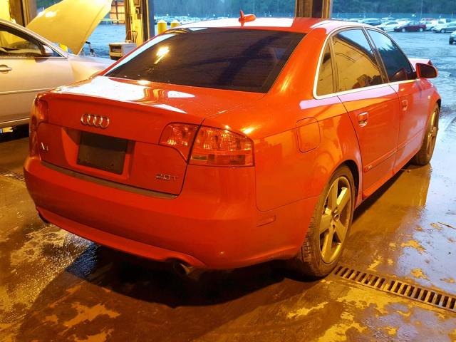 WAUBF78E06A025013 - 2006 AUDI A4 S-LINE RED photo 4