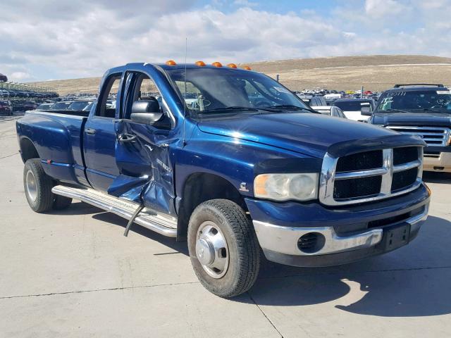 3D7MU48C83G808260 - 2003 DODGE RAM 3500 S BLUE photo 1