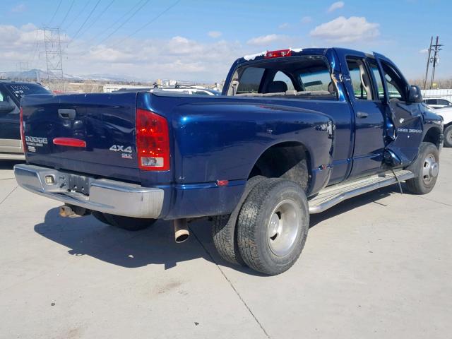 3D7MU48C83G808260 - 2003 DODGE RAM 3500 S BLUE photo 4