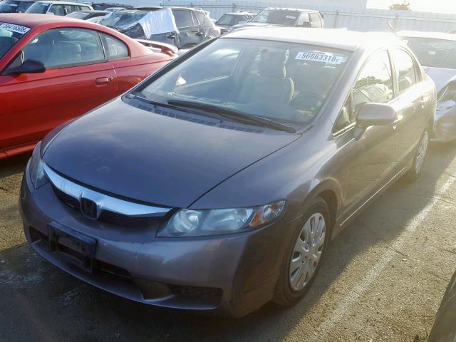 1HGFA16549L006798 - 2009 HONDA CIVIC LX GRAY photo 2