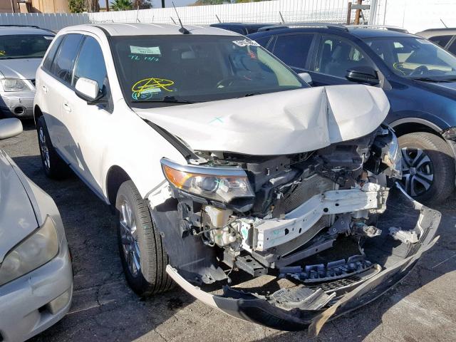 2FMDK4JC5DBC12291 - 2013 FORD EDGE SEL WHITE photo 1