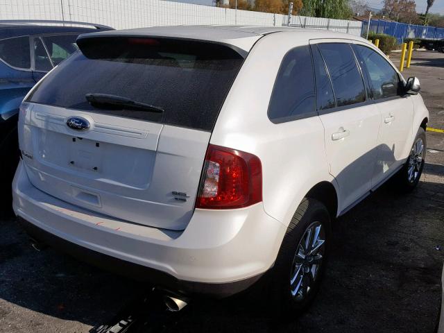 2FMDK4JC5DBC12291 - 2013 FORD EDGE SEL WHITE photo 4