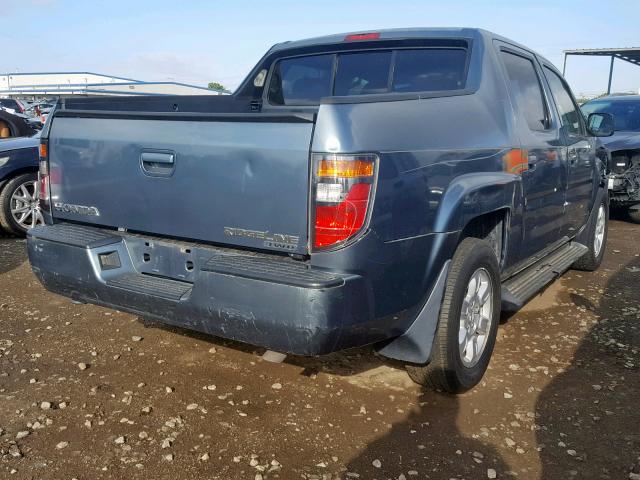 2HJYK16406H534547 - 2006 HONDA RIDGELINE TEAL photo 4