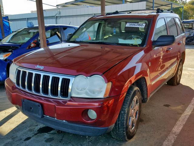 1J4HR58N15C678391 - 2005 JEEP GRAND CHER RED photo 2