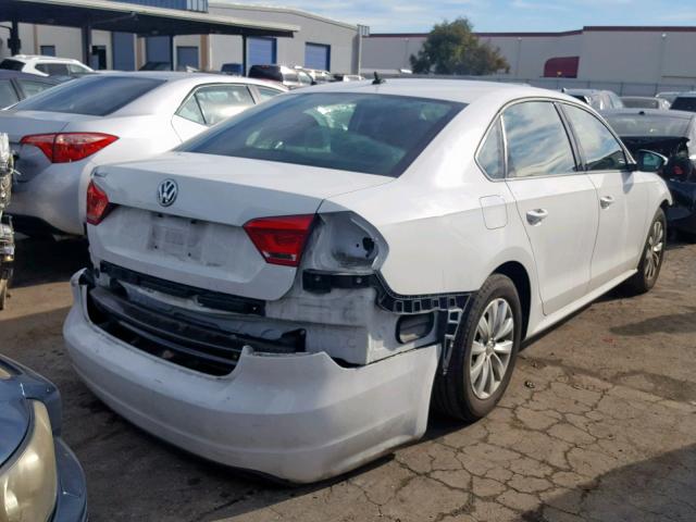 1VWAP7A35CC005244 - 2012 VOLKSWAGEN PASSAT S WHITE photo 4