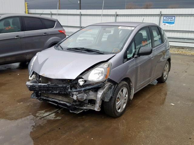 JHMGE8H23AS004973 - 2010 HONDA FIT GRAY photo 2