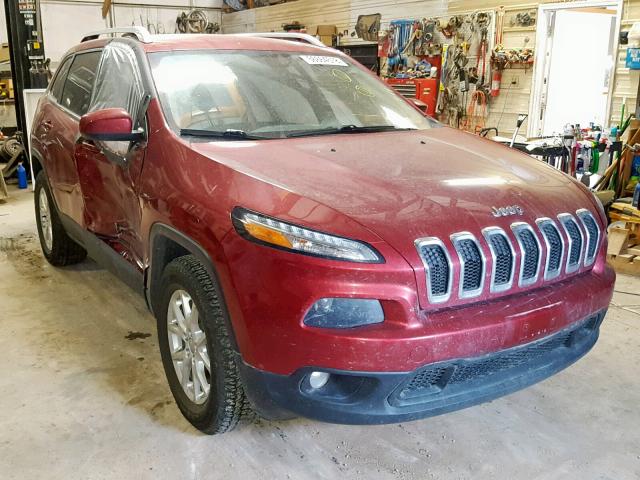 1C4PJMCS0EW298344 - 2014 JEEP CHEROKEE L BURGUNDY photo 1