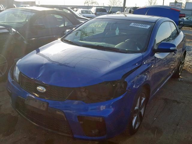 KNAFW6A31A5175105 - 2010 KIA FORTE SX BLUE photo 2