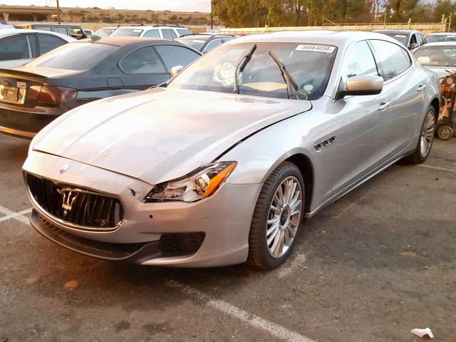 ZAM56RRA8E1082142 - 2014 MASERATI QUATTROPOR SILVER photo 2