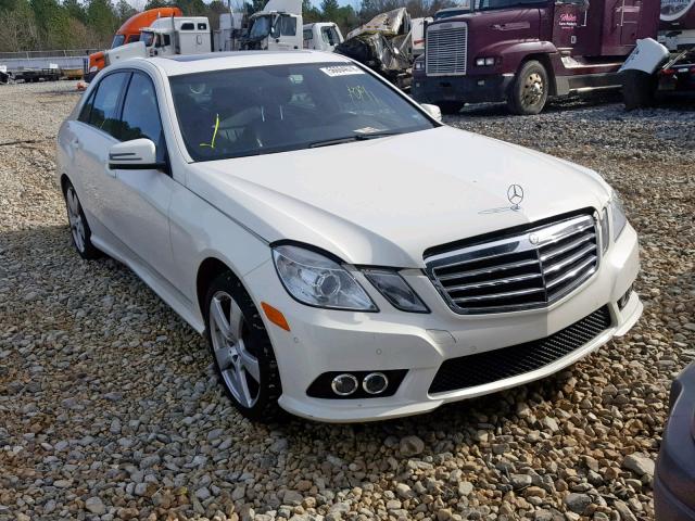 WDDHF7CB3AA130184 - 2010 MERCEDES-BENZ E 550 WHITE photo 1