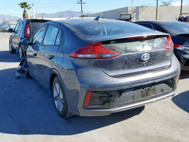 KMHC65LC0HU024474 - 2017 HYUNDAI IONIQ BLUE GRAY photo 3