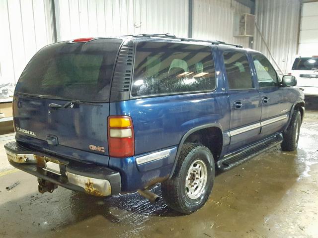 3GKGK26U92G175803 - 2002 GMC YUKON XL K BLUE photo 4