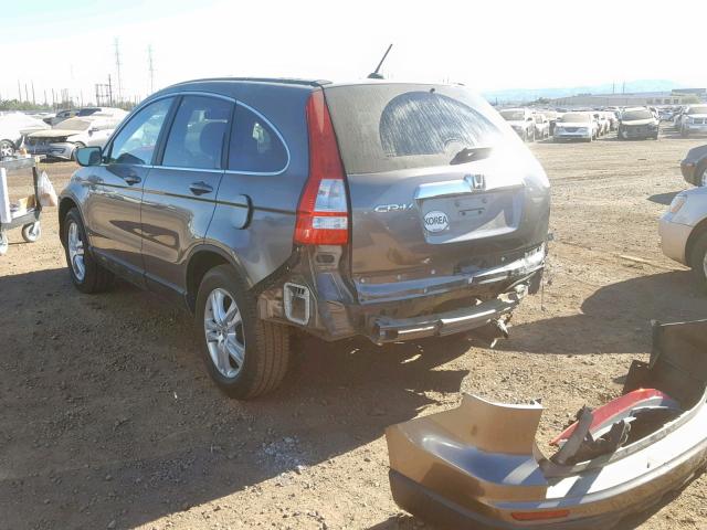 5J6RE3H78AL030031 - 2010 HONDA CR-V EXL CHARCOAL photo 3