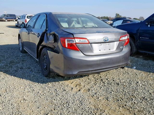 4T1BD1FK9EU098999 - 2014 TOYOTA CAMRY HYBR BLACK photo 3