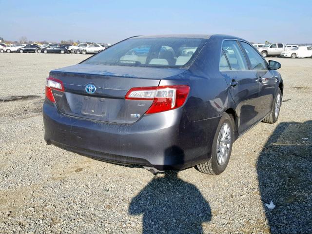 4T1BD1FK9EU098999 - 2014 TOYOTA CAMRY HYBR BLACK photo 4