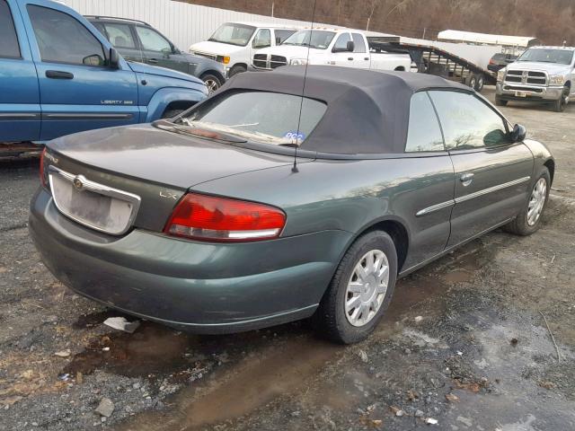 1C3EL45T73N606558 - 2003 CHRYSLER SEBRING LX GREEN photo 4