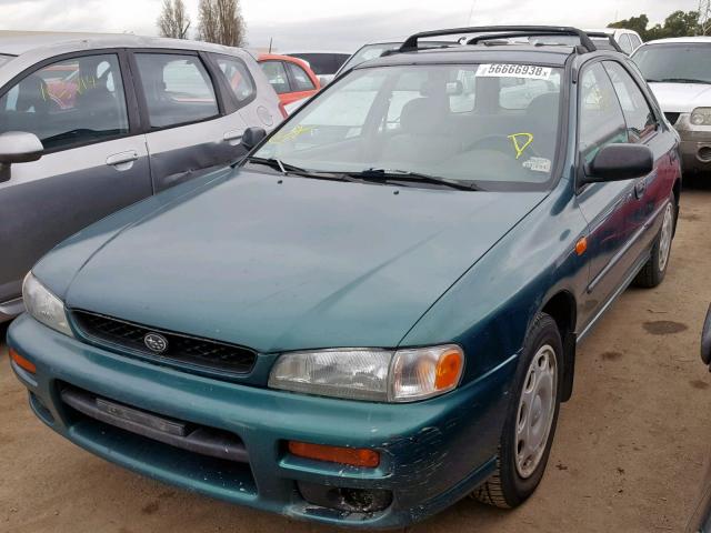 JF1GF435XWH801269 - 1998 SUBARU IMPREZA L GREEN photo 2