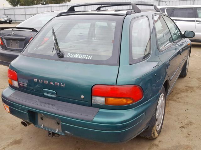 JF1GF435XWH801269 - 1998 SUBARU IMPREZA L GREEN photo 4