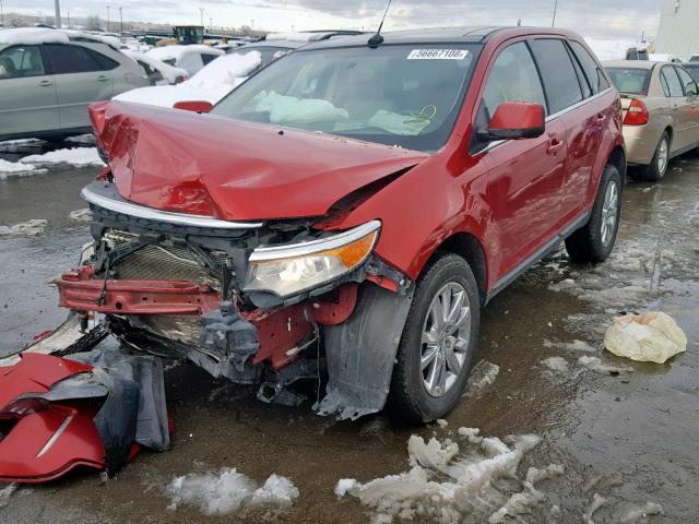 2FMDK4KC9BBA56896 - 2011 FORD EDGE LIMIT RED photo 2