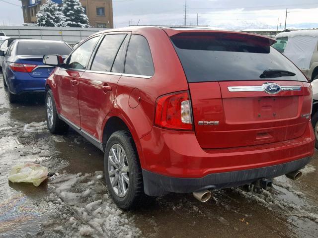 2FMDK4KC9BBA56896 - 2011 FORD EDGE LIMIT RED photo 3