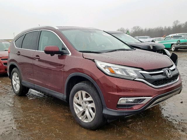 2HKRM4H72FH628142 - 2015 HONDA CR-V EXL RED photo 1