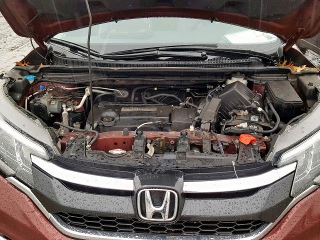 2HKRM4H72FH628142 - 2015 HONDA CR-V EXL RED photo 7