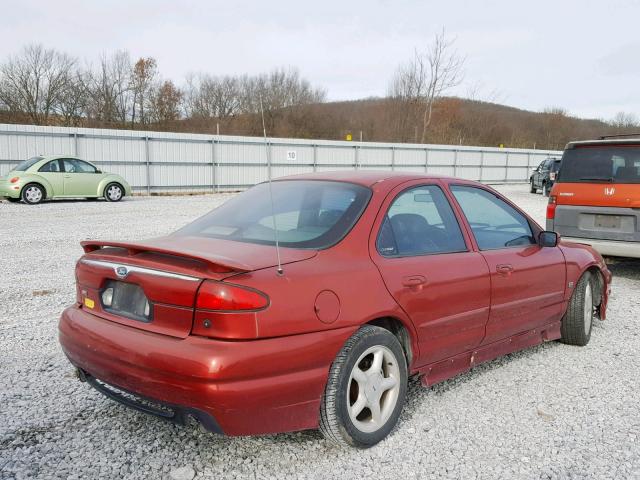 1FALP68G5WK153280 - 1998 FORD CONTOUR SV RED photo 4