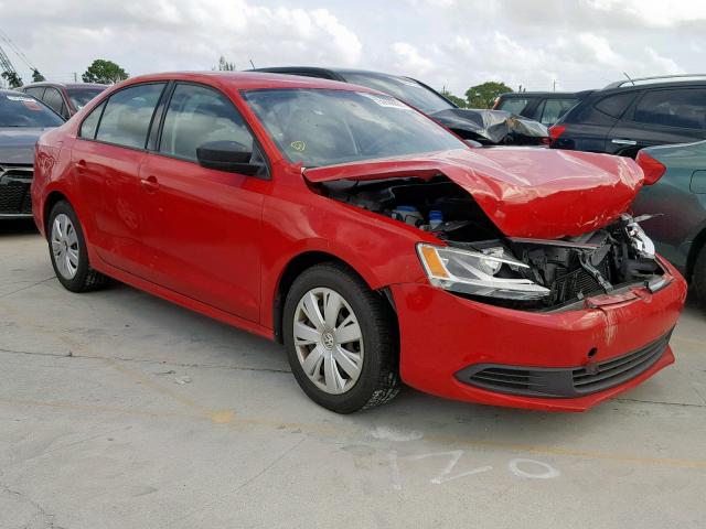 3VW2K7AJ2CM393131 - 2012 VOLKSWAGEN JETTA BASE Կարմիր լուսանկար 1