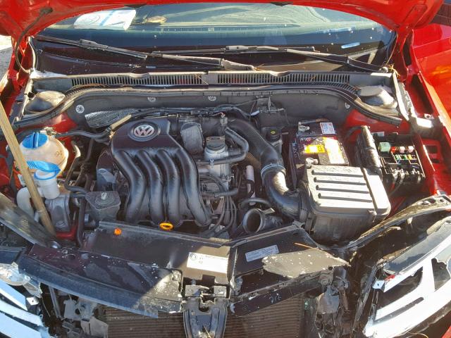 3VW2K7AJ2CM393131 - 2012 VOLKSWAGEN JETTA BASE Կարմիր լուսանկար 7