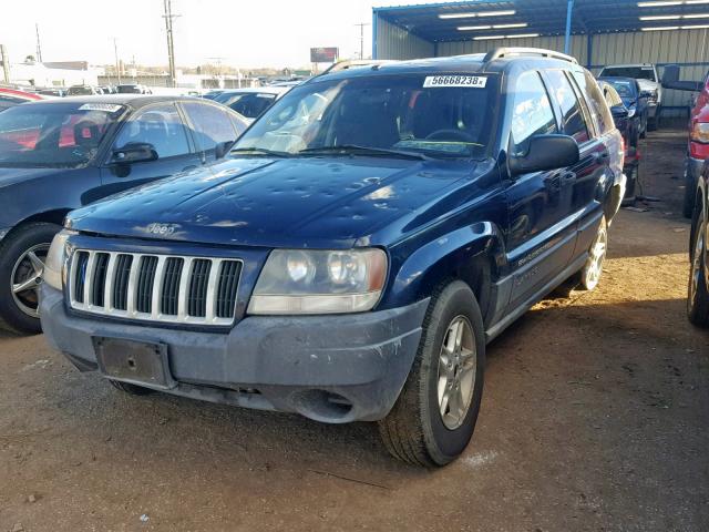 1J4GW48S64C236936 - 2004 JEEP GRAND CHER BLUE photo 2