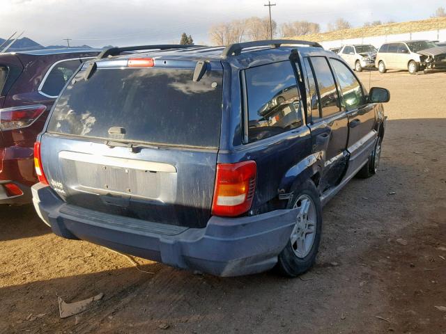 1J4GW48S64C236936 - 2004 JEEP GRAND CHER BLUE photo 4