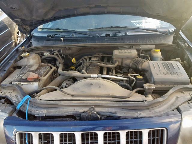 1J4GW48S64C236936 - 2004 JEEP GRAND CHER BLUE photo 7