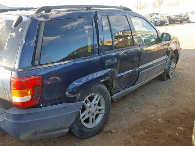 1J4GW48S64C236936 - 2004 JEEP GRAND CHER BLUE photo 9