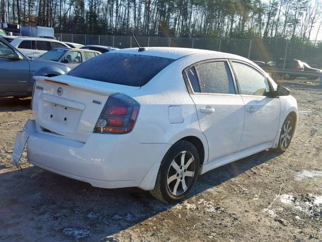 3N1AB6AP6CL623176 - 2012 NISSAN SENTRA 2.0 WHITE photo 4