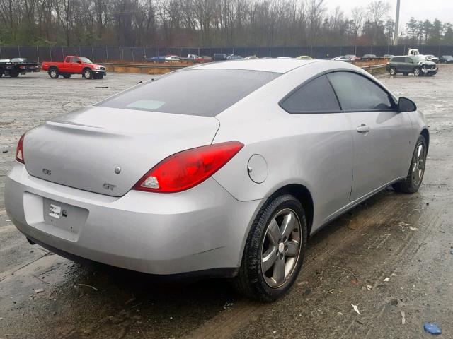 1G2ZH18N474156488 - 2007 PONTIAC G6 GT SILVER photo 4