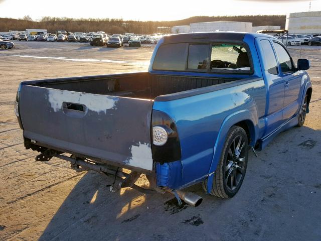 5TETU22N47Z339666 - 2007 TOYOTA TACOMA X-R BLUE photo 4