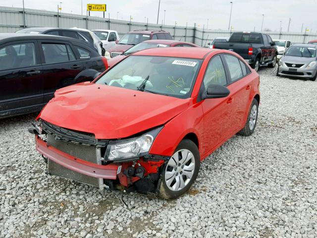 1G1PA5SH4F7174139 - 2015 CHEVROLET CRUZE LS RED photo 2