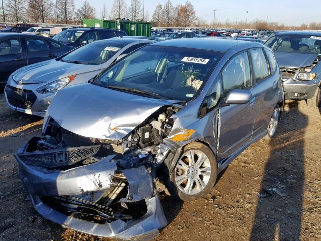 JHMGE8H56BC024463 - 2011 HONDA FIT SPORT BLUE photo 2