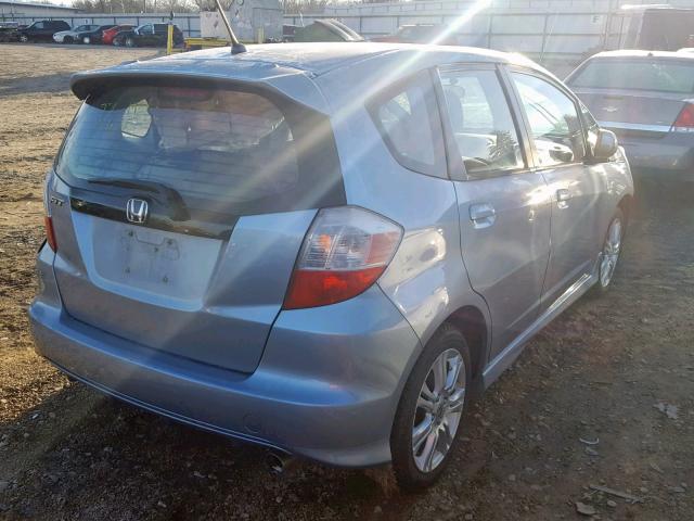 JHMGE8H56BC024463 - 2011 HONDA FIT SPORT BLUE photo 4