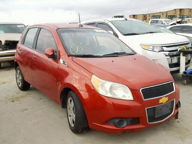 KL1TD66E99B323088 - 2009 CHEVROLET AVEO LS RED photo 1