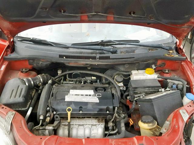 KL1TD66E99B323088 - 2009 CHEVROLET AVEO LS RED photo 7