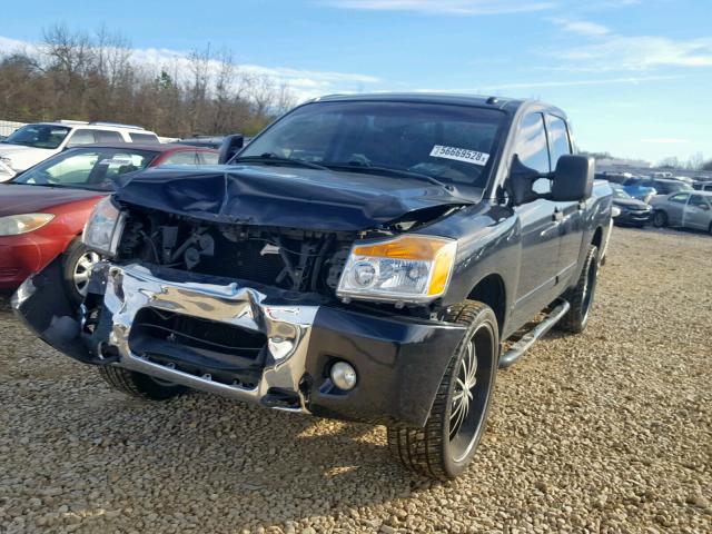 1N6BA0EC0AN325936 - 2010 NISSAN TITAN XE BLACK photo 2