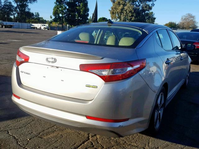 KNAGM4AD8C5016432 - 2012 KIA OPTIMA HYB SILVER photo 4