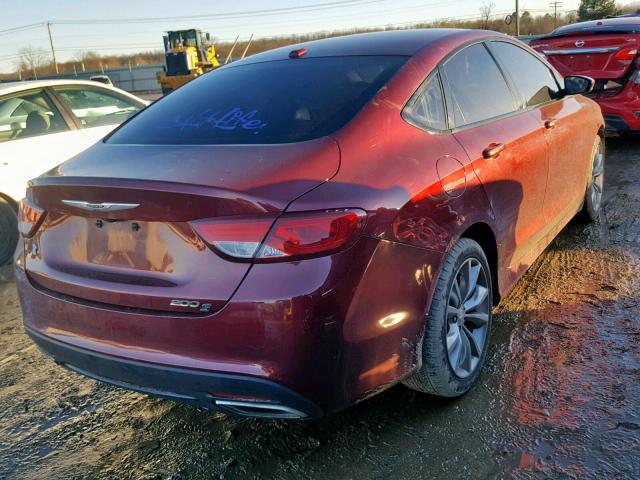 1C3CCCBB2GN137978 - 2016 CHRYSLER 200 S MAROON photo 4