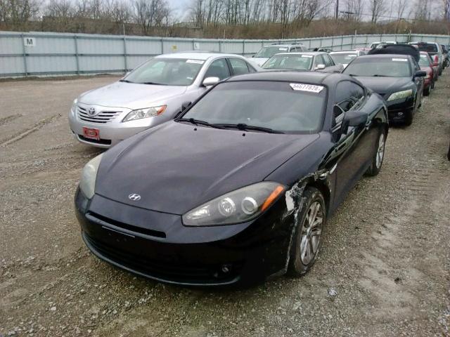 KMHHM66D88U265012 - 2008 HYUNDAI TIBURON GS BLACK photo 2