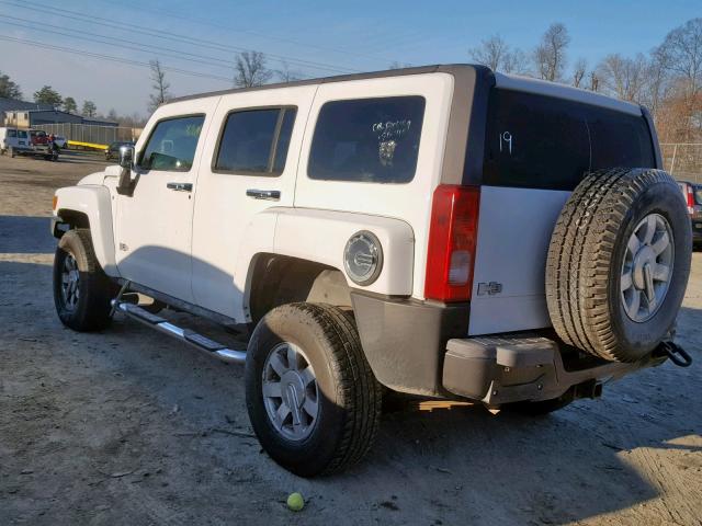 5GTDN13E178193439 - 2007 HUMMER H3 WHITE photo 9