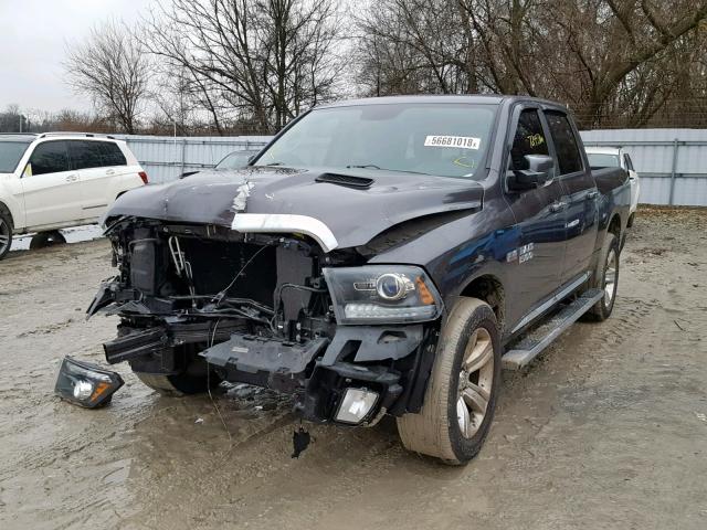 1C6RR7MT9ES352846 - 2014 RAM 1500 SPORT GRAY photo 2