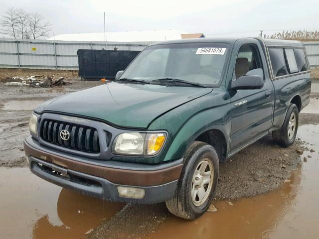 5TENL42N71Z733791 - 2001 TOYOTA TACOMA GREEN photo 2