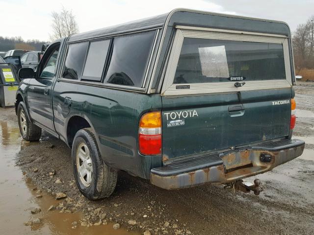 5TENL42N71Z733791 - 2001 TOYOTA TACOMA GREEN photo 3